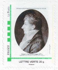 Timbre T Souville lettre verte